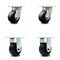 Service Caster 4 Inch Kingpinless Polyolefin Wheel Swivel Caster Swivel 2 Rigid SCC, 2PK SCC-KP30S420-POR-2-R-2 - alternate 1